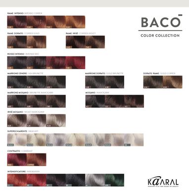 5/66 Фарба для волосся Kaaral BACO color collection - світло-каштановий рудувато-насичений, 100 мл