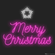 LED вивіска "Merry Christmas", неонова вивіска новорічна, неонова табличка з написом