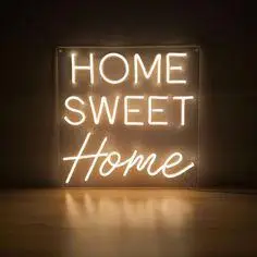 LED вывеска "HOME SWEET HOME", неоновая табличка с надписью, неоновая вывеска