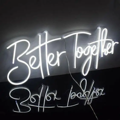 LED вывеска "Better Together", неоновая табличка с надписью, неоновая вывеска