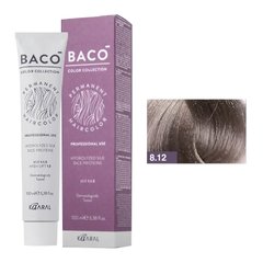 8/12 Краска для волос Kaaral BACO color collection - светлый блондин пепельно-фиолетовый, 100 мл.