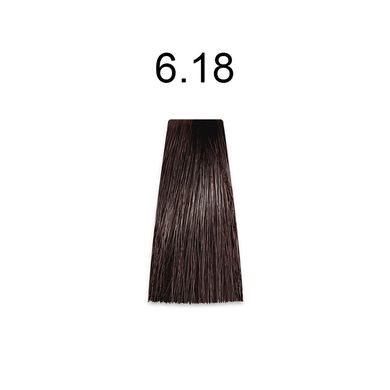 6/18 Фарба для волосся Kaaral Baco Color Fast 10 MIN темний блондин попелясто-коричневий, 100 мл