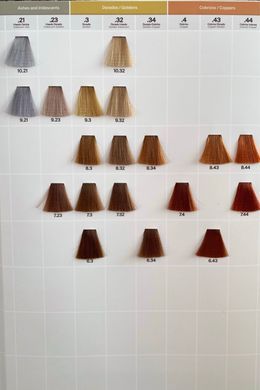 Палитра Цветов Kinessences Color, фарбкарта Kinessences Color