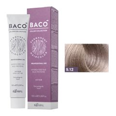 9/12 Фарба для волосся Kaaral BACO color collection - дуже світлий блондин попелясто-фіолетовий, 100 мл