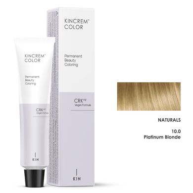 10/0 Фарба для волосся Kincream Color CRK+V Іспанія Натуральний - Платиновий блонд 100 мл