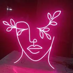 LED вивіска "Жіноча фігура", неонова вивіска для салону краси, неонова табличка, 50x40 см
