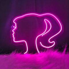 LED вывеска "Женская фигура", неоновая вывеска для салона красоты, неоновая табличка, 50x40 см