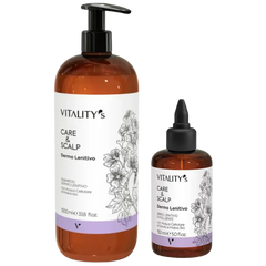 Набор Vitality's Dermo Soothing &mdash; Дермоуспокаивающий шампунь + Сыворотка для чувствительной кожи головы, 1000 мл / 150 мл