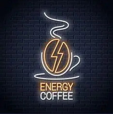 LED вивіска "ENERGY COFFEE", світлодіодна вивіска для кав'ярні, неонова табличка інтер'єрна