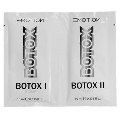 Холодная реконструкция волос EMOTION BOTOX (FLUID+BOOST) Набор 2 пакетика по 10 мл