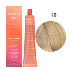 10 Крем-фарба для волосся INEBRYA Color &mdash; Світлий блонд натуральний з насінням льону та алое вера, 100 мл
