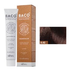 4/42 Фарба для волосся Kaaral BACO color collection - каштановий з мідно-фіолетовим відливом, 100 мл
