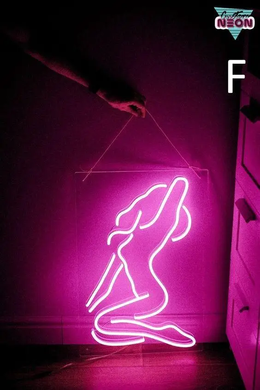 LED вивіска "Фігура", неонова вивіска для ресторану, неонова табличка, 50 см