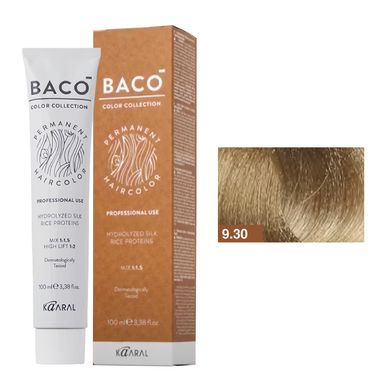 9/30 Фарба для волосся Kaaral BACO color collection - світлий блонд попелястий, 100 мл