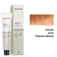 10/34 Фарба для волосся безаміачна Kinessences Color OES+V - Платиновий блондин золотисто-мідний , 100 мл