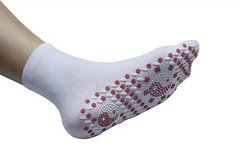 Турмалиновые массажные носки с биофотономи Белые р.(38-41)