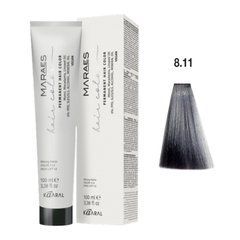 8/11 Краска для волос Kaaral Maraes Vegan Permanent Hair Color - Светлый интенсивный пепельный блондин, 100 мл