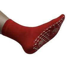 Турмалінові масажні шкарпетки з біофотонами Червоний р.(38-41)