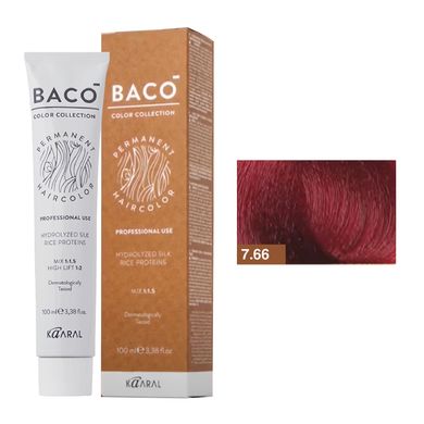7/66 Краска для волос Kaaral BACO color collection - русо-рыжий интенсив, 100 мл.