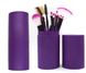 Набор кистей для макияжа в тубе 12 шт., фиолетовые. Качественные кисти для макияжа.