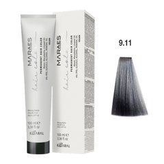 9/11 Краска для волос Kaaral Maraes Vegan Permanent Hair Color - Очень светлый интенсивный пепельный блондин, 100 мл