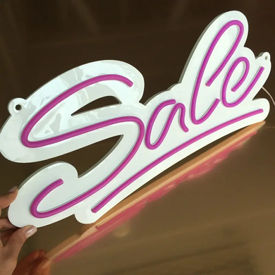 LED вивіска "Sale", неонова вивіска для бізнесу, неонова табличка, 51x22 см