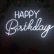 LED вивіска "Happy Birthday", неонова вивіска на день народження, неоновий надпис