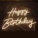 LED вивіска "Happy Birthday", неонова вивіска на день народження, неоновий надпис