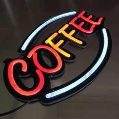 LED вывеска "COFFEE", неоновая вывеска для кафе, неоновая табличка, 57x30 см