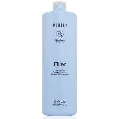 Kaaral Purify Filler Шампунь с кератином и гиалуроновой кислотой для обезвоженных и ломких волос, 1000 мл