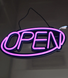 LED вывеска "OPEN", неоновая вывеска для бизнеса мультиколор, неоновая табличка, 49x24 см