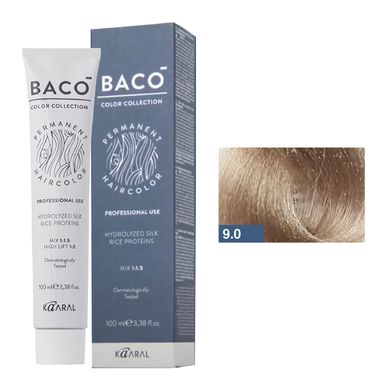9/0 Фарба для волосся Kaaral BACO color collection - дуже світлий блондин, 100 мл
