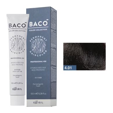 4/01 Фарба для волосся Kaaral BACO color collection - натурально-попелястий каштан, 100 мл