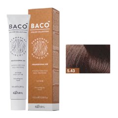 5/43 Фарба для волосся Kaaral BACO color collection - світлий каштан з мідно-золотистим відливом, 100 мл