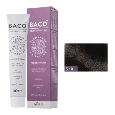 5/10 Фарба для волосся Kaaral BACO color collection - попелястий світло каштан, 100 мл