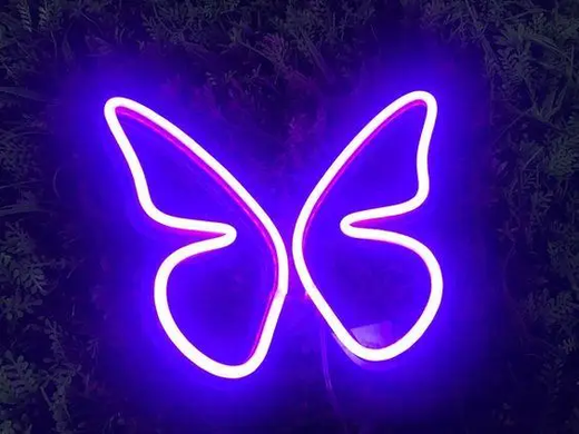 LED вивіска "Метелик", неонова табличка, вивіска з неону