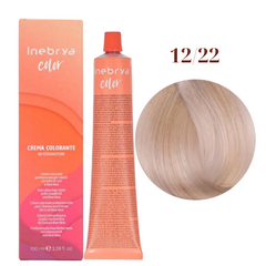 12/22 Крем-фарба для волосся INEBRYA Color &mdash; Екстра суперсвітлий інтенсивний фіолетовий блонд з насінням льону та алое вера, 100 мл