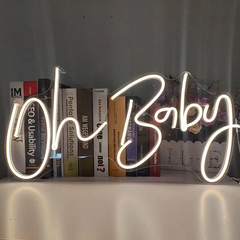 LED вивіска "Oh Baby", неонова вивіска для бізнесу, неонова табличка з написом